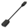 Aisens A107-0059 Cable USB 2.0 USB-C Macho a USB A Hembra, 15cm, Negro